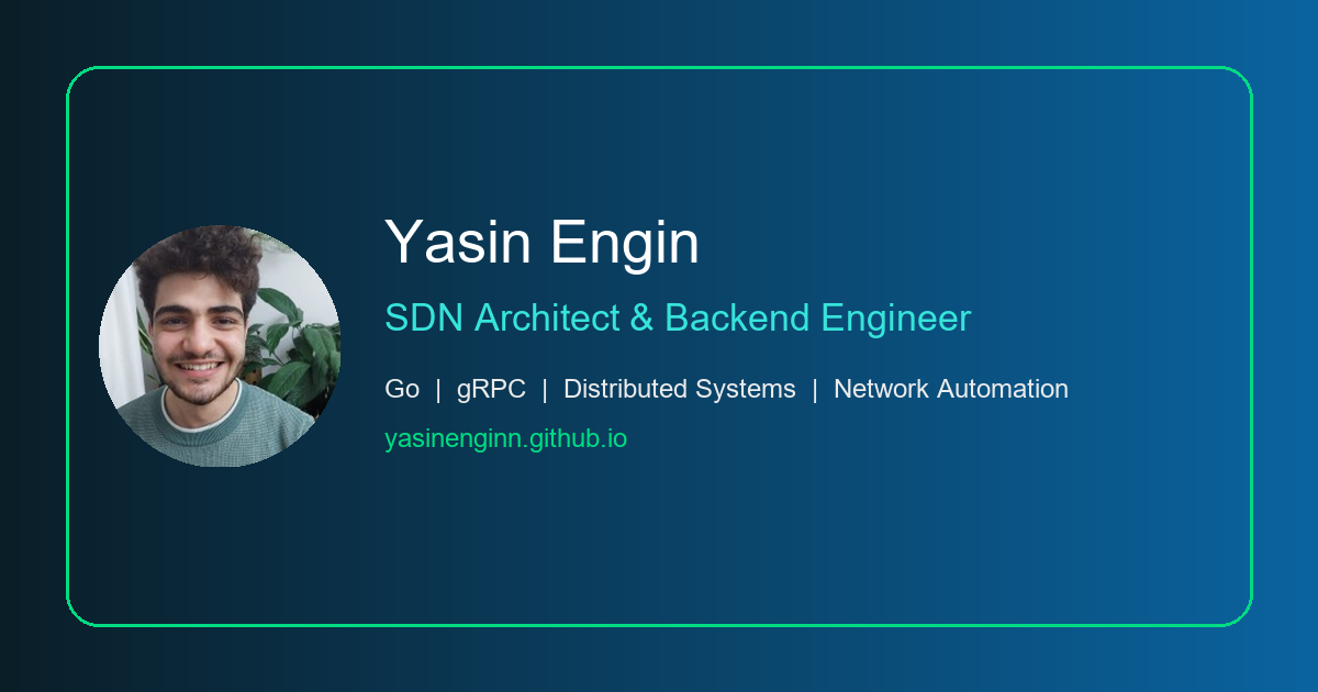 Yasin Engin portfolio social preview card