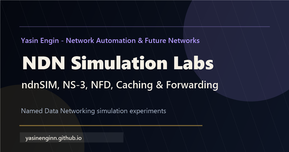 NDN Simulation Labs: ndnSIM & NS-3 | Yasin Engin